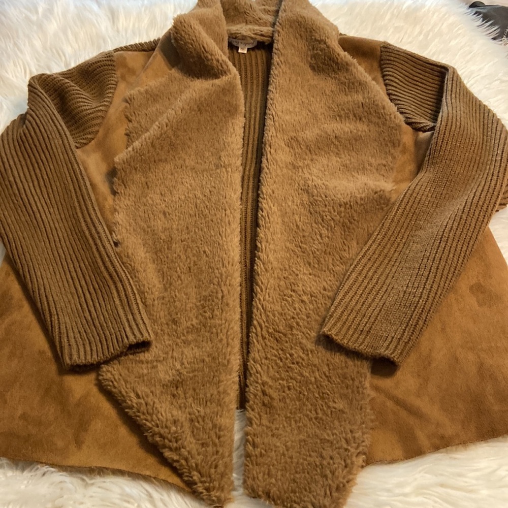 Song in Spirit XXL Jacket/ Cardigan brown color excellent condition - Picture 9 of 11